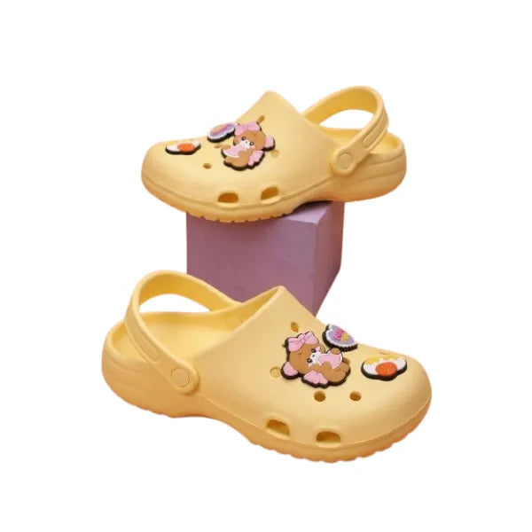 All Wear Cute Lion Truck Cartoon Clogs for Kids - Yellow - All Wear